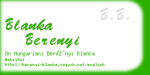 blanka berenyi business card